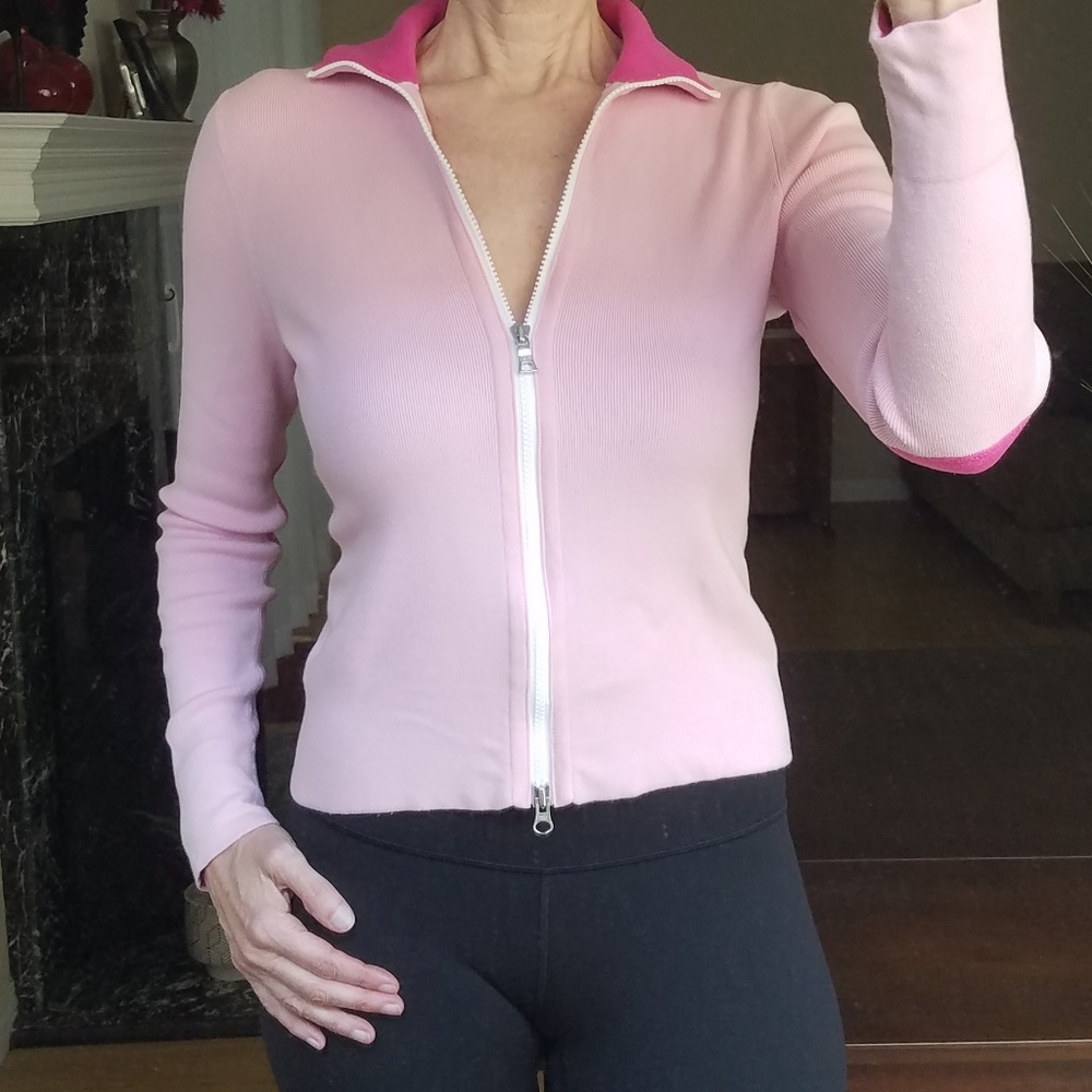 Banana Republic Pink Zip-Up Top / Jacket / Sweater